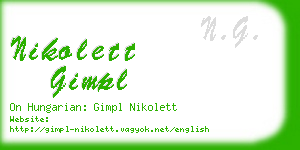 nikolett gimpl business card